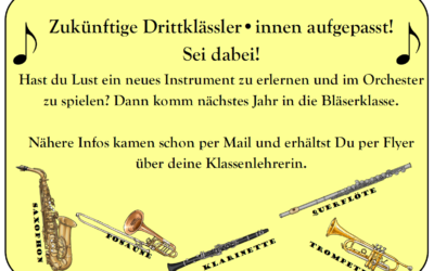 Bläserklasse – entdecke dein Instrument!